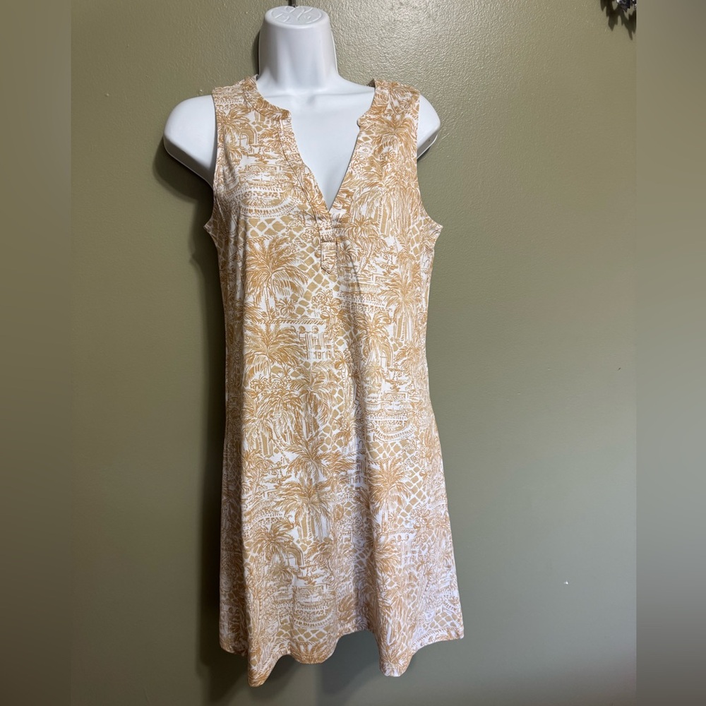 Lilly Pulitzer Dev Dress in the Sand Bar Palm Beach Paradise print. Size‎ S